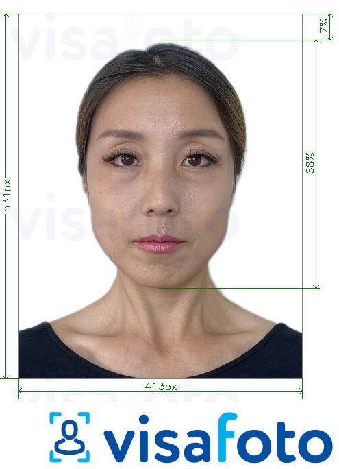 सटीक आकार विनिर्देश के साथ मंगोलिया पासपोर्ट ऑनलाइन के लिए तस्वीर का उदाहरण