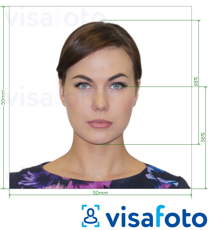 सटीक आकार विनिर्देश के साथ सर्बिया पासपोर्ट 50x50 मिमी के लिए तस्वीर का उदाहरण