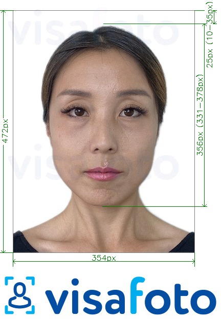 सटीक आकार विनिर्देश के साथ चीन पासपोर्ट ऑनलाइन 354x472 पिक्सल के लिए तस्वीर का उदाहरण